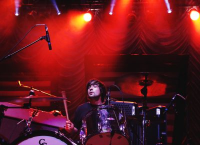 Drummer for White Reaper playing in Salt Lake City. Photo: Lmsorenson.net