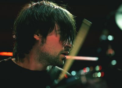 White Reaper's drummer, onstage at The Depot in SLC. Photo: Lmsorenson.net