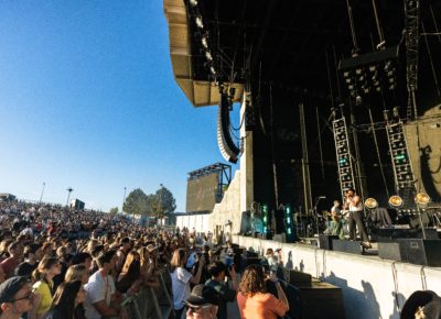 Young the Giant and a huge audience at the Utah First Credit Union Amphitheatre. Photo: @lmsorenson