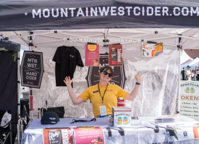 Katie from Mountain West Cider was all smiles. Photo: Chay Mosqueda.