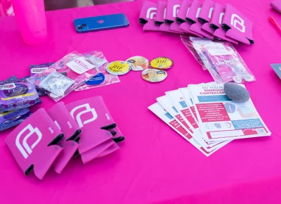 Goodies from Planned Parenthood. Photo: Chay Mosqueda.