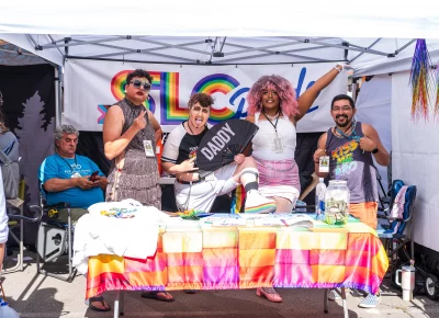 SLC Pride was in a full fashionable force, looking fierce from left to right is Monadiet, Notta Agenda, DemEFluxx, and Briane. Photo: Chay Mosqueda.