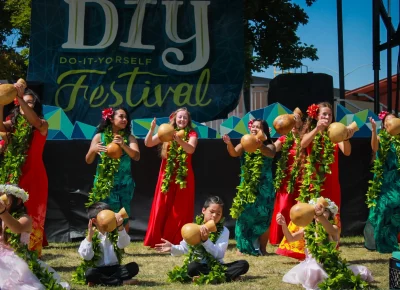 Halau Ku Pono brings culture to DIY Fest. Photo: Hayley Stoddard.