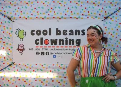 Cool Beans Clowning brings silly energy to the festival. Photo: Hayley Stoddard.