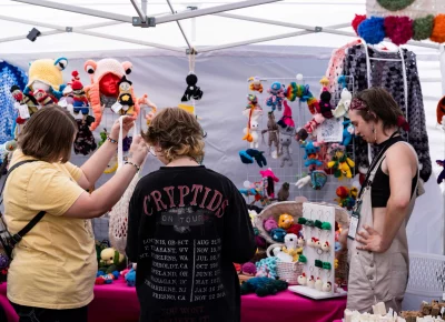 Crochet crafts are plentiful at DIY Fest. Photo: Dominic Jordon.