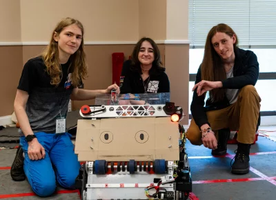 AMES Robotic Team is proud of their work. Photo: Dominic Jordon.