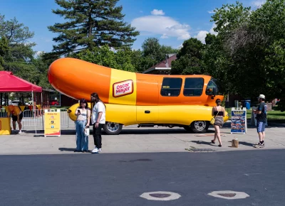 The weinermobile makes a special appearance! Photo: Dominic Jordon.