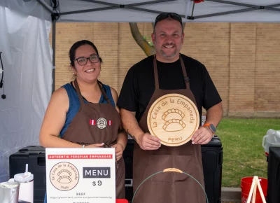 Empanadas fuel attendees through Saturday's events. Photo: Chay Mosqueda.