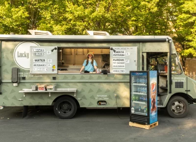 Lucky Slice is ready for hungry attendees! Photo: Diego Andino.