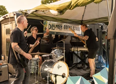 Vincent Draper and the Culls plays DIY Fest after dark. Photo: Diego Andino.