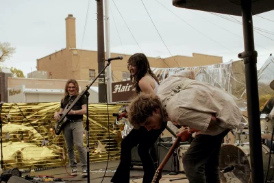 The band Hartebeest playing in the outdoor section of WhySound.