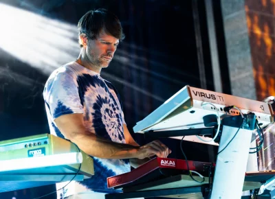 Scott Hansen plays multiple synths masterfully. Photo: Derek Brad.