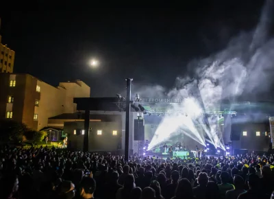 The Ogden Ampitheater is fully packed for Tycho. Photo: Derek Brad.