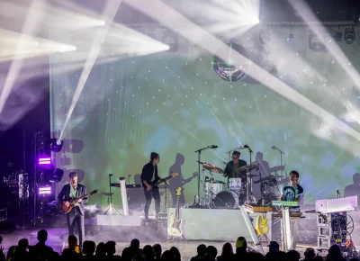 Each musician holds their own during Tycho's set. Photo: Derek Brad.