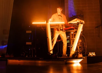 Tycho's lighting makes their set even more intense. Photo: Derek Brad.