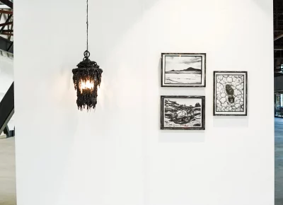 Lantern by Carson Cahoon. Photos by Luka Yang - - Salt Flats Top (photo), Abandoned Tow Truck (bottom left), Topaz Internment Camp (right).