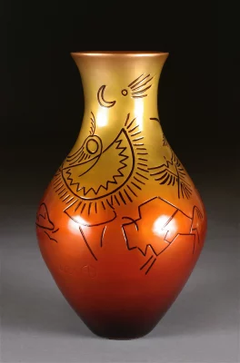 "All My Relations," a limited edition bronze pottery vessel by Pahponee. 