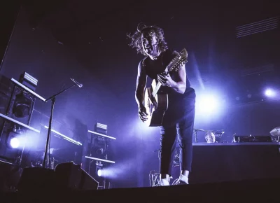 Judah Aker rocks out during the Judah and the Lion show at the Union.