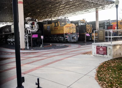 Holiday Market attendees can also go to the Railroad Museum for free. Photo: Derek Brad.