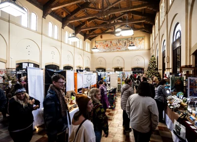 Union Station's beautiful architecture complements the art. Photo: Derek Brad.