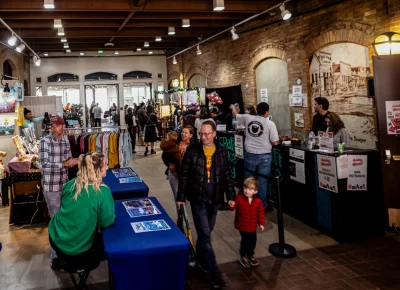 Lots of families bring their children to experience Holiday Market. Photo: Derek Brad.