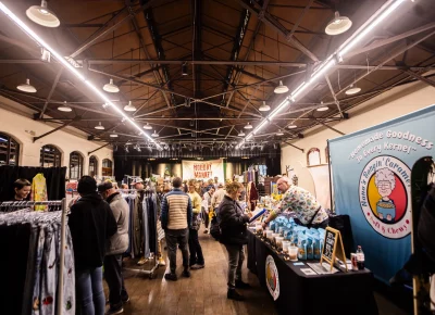 There are so many booths to check out at Holiday Market. Photo: Derek Brad.