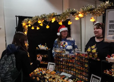 Quacken Cosplay's rubber ducks are a hit. Photo: Holiday Market.