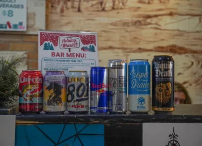 The beverage selection keeps attendees hydrated and happy. Photo: Evan Hancock.