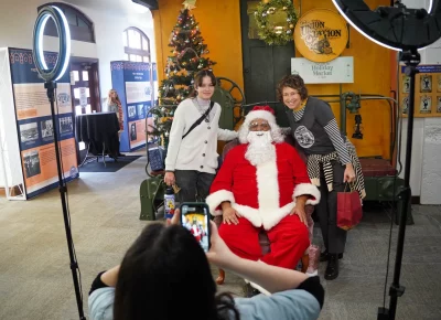 Pics with Santa are fun for everyone. Photo: Evan Hancock.