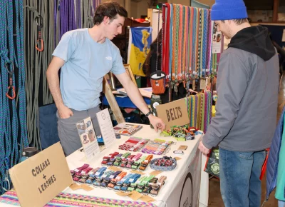 Fitz Outfitters sells handmade dog leashes and collars. Photo: John Barkiple.