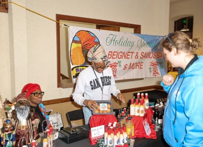 Yes, you can get beignets and hot sauce in the same place. Photo: John Barkiple.