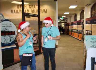 Craft Lake City's Sergio Hernandez and John Ford are feeling the festivity. Photo: John Barkiple.