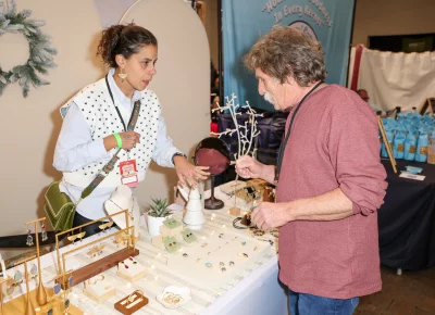 The vendors are happy to help you find the perfect gift. Photo: John Barkiple.