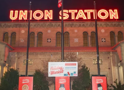 Holiday Market has Ogden Union Station looking festive. Photo: John Barkiple.