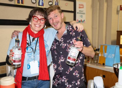 Craft Lake City's Liz Kelly is excited about Five Wives' great vodka! Photo: John Barkiple.